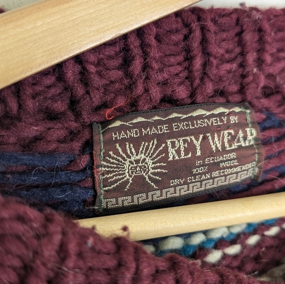 Made in Ecuador Cozy Wool Button-Front Sweater for the Perfect Cottage Core Look - Picture 8 of 10